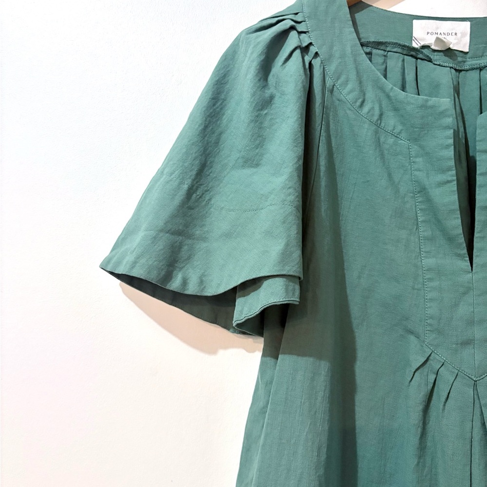 Tuckernuck Pomander Place Cotton Celadon Green Finley Dress w/ Pockets Medium - Picture 7 of 8